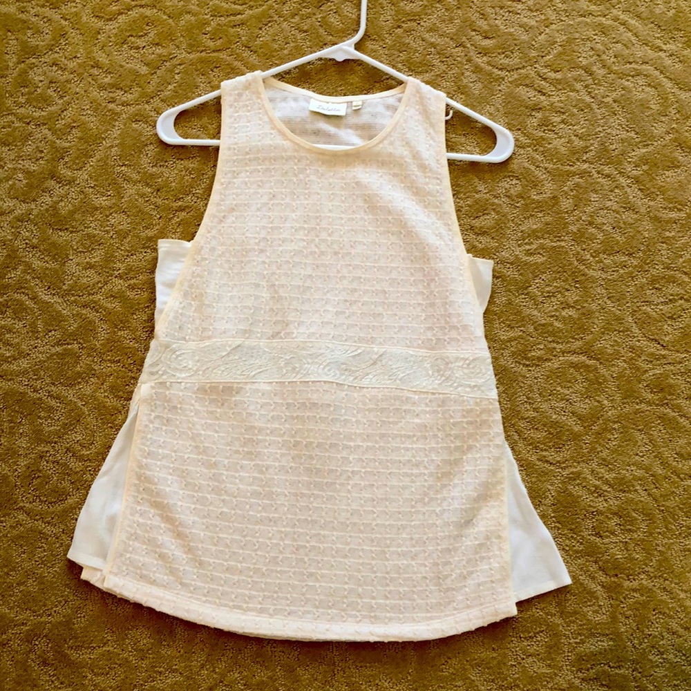 Anthropologie cream dress tank